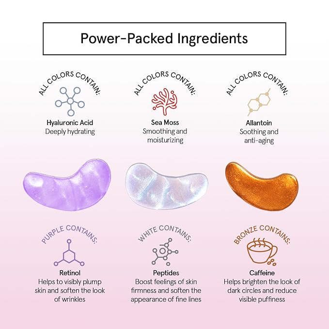 grace & stella Under Eye Patches (12 pairs) Eye Masks for Dark Circles and Puffiness - Stocking Stuffers for Women, Teen Girl Gifts Trendy Stuff, Christmas, Birthdays, Travel & Self Care Gifts