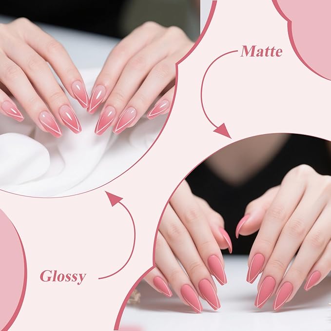 Artdone Gel Nail Polish Hema-free Solid Color Pink For All Seasons Neutral Soak Off LED Lamp Needed For Manicure Nail Art