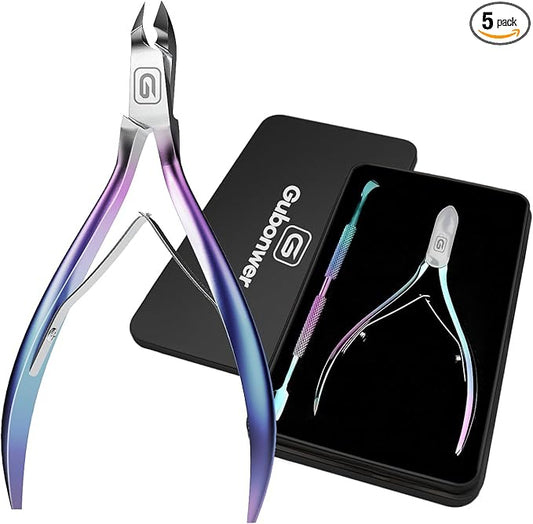 Cuticle Trimmer 3/4 Jaw Extremely Sharp Cuticle Nippers Scissors Stainless Steel Clippers Cutter Remover Pedicure Manicure Nail Tool, cuticle pusher, nail cuticle trimmer professional cuticle cutter