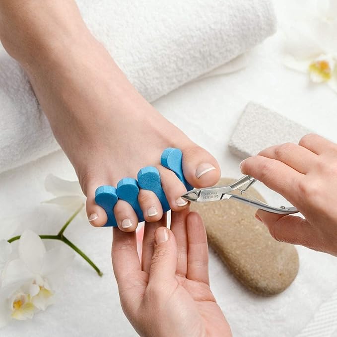 Professional Cuticle Trimmer Nail Cuticle Cutter Stainless Steel Cuticle Nippers with Sharp Blades of Cuticle Remover Clippers Manicure Tools Double Spring - Pedicure Nail Tools (Silve - 4 Pack)