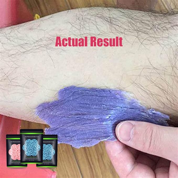 Wax Beads for Hair Removal 10.5oz (300g), Auperwel Hard Wax Beads Beans for Sensitive Skin Brazilian Waxing, Face, Bikini, Eyebrow, Legs, Painless for Women Men, 3 packs Kit with 10 Sticks
