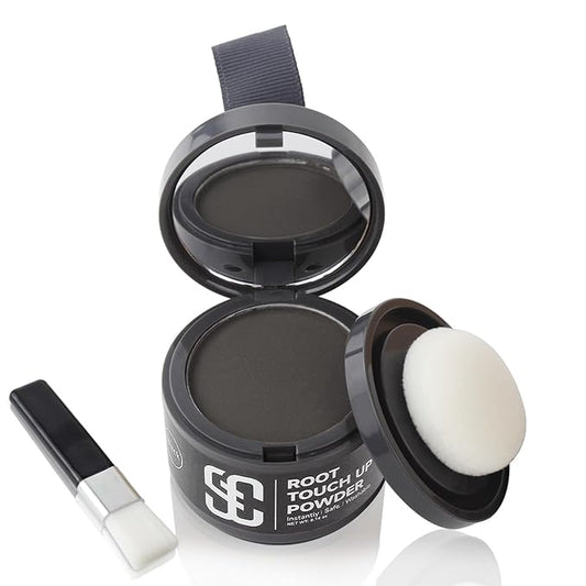 SOVONCARE Instantly Hairline Powder, Hairline Shadow Gray Hair Coverage Touch Up Hair Powder for Thinning Hair for Women Hair Root Touch Up Powder Hair Root Cover Up Conceals Hair Loss Black