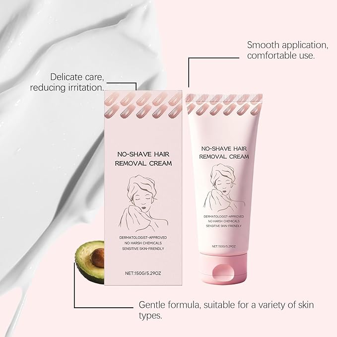 Shaving cream for women，bare basics hair removal cream， Suitable for Sensitive Skin Fast and Gentle, Moisturizes and Nurtures Skin, Leaving it Soft and Protected after Hair Removal