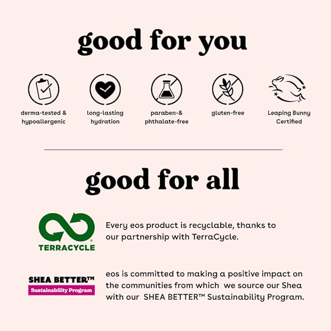 eos Shea Better Hand Cream - Coconut Hand Lotion and Skin Care | Instant Hydration + Lasting Protection | 2.5 oz