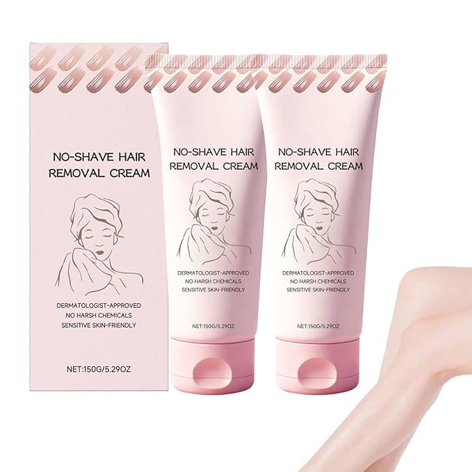 Bare Basics Hair Removal Cream,No Shave Hair Remover for Women, Fast and Gentle, Moisturizes and Nurtures Skin, Leaves Skin Smooth & Soft, 5.29 oz (2 PC)