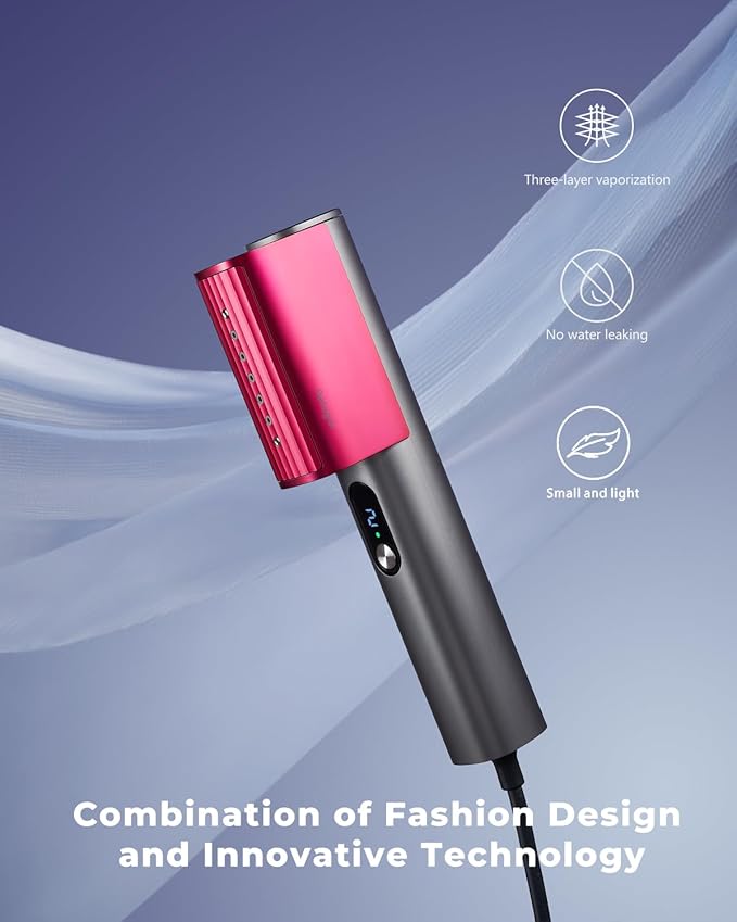 nesugar G3 Pro Smart Handheld Steamer for Clothes – Global Voltage Adaptation, Palm-Sized & Lightweight (0.8lb), Dual Steam Modes, Auto Shut-Off, Travel & Home Double Use (sliver gray)