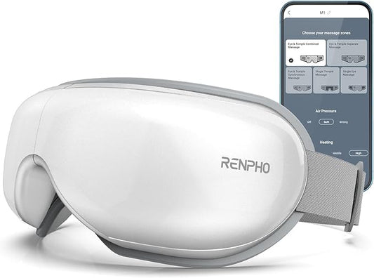 RENPHO Eyeris 1 Eye Massager with Heat, Christmas Birthday Gifts Eye Mask for Mom Dad Women Men Her Him, Smart Sleep Mask for Relax, Reduce Strain
