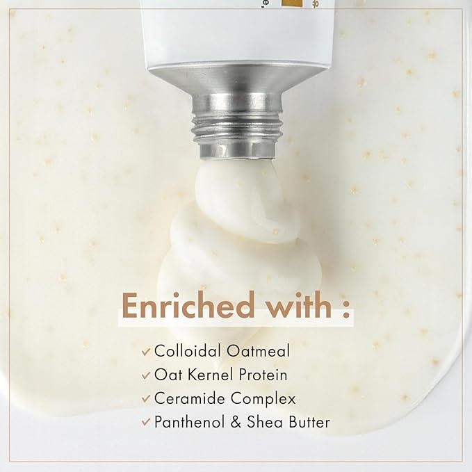 TOSOWOONG Real Oatmeal Relief Cream, Daily Face Moisturizer, Blemish Relief Care, Soothing Recovery, Moisture, Colloidal Oatmeal, Ceramide, Panthenol, Hyaluronic Acid, Korean Skincare 50ml 1.69 fl.oz.