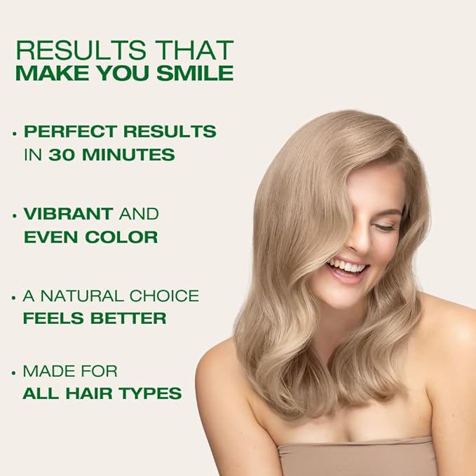 Naturigin Permanent Hair Color for Women - 10.2A Light Ash Blonde, Ammonia-Free Vegan Hair Dye with 100% Gray Coverage, Long-Lasting, Nourishing & Salon Quality Results