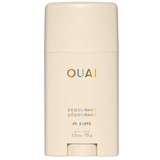 OUAI Aluminum Free Deodorant - Women's Deodorant with 24-Hour Odor Control & Invisible Application - Enriched with Notes of Dragon Fruit, Orange Blossom, & Tuberose - St. Barts (2.5 oz)
