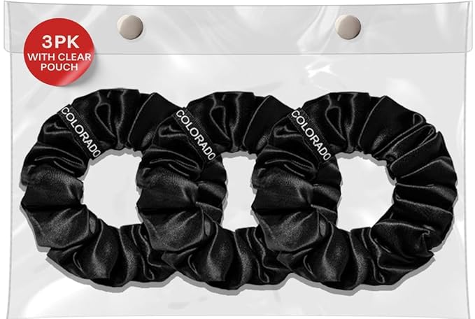 SUNDAYSILKS™ Luxurious Mulberry Silk Scrunchies for Women & Girls | No-Slip, Silky Hair Ties for Natural, Curly, Thin or Thick Hair | Gentle Hold for Ponytails & Sleep | Mini to Large Sizes [6 Pack]