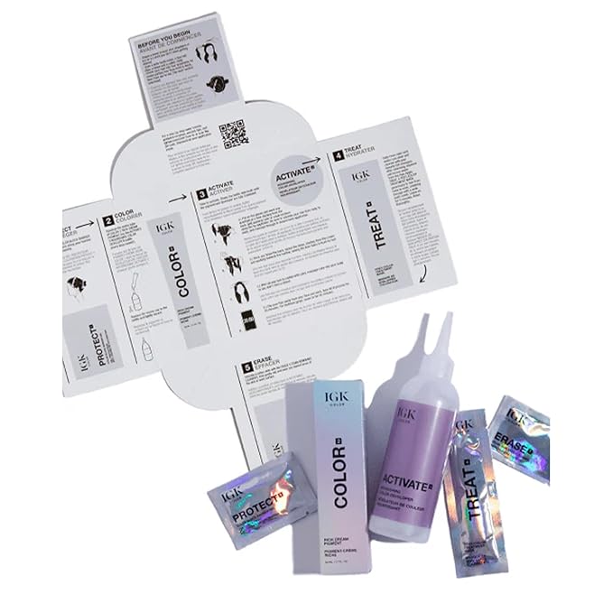 IGK Permanent Hair Color Kit | 5G Hot Chestnut - Warm Golden Brown | 100% Gray Color Coverage + Strengthen + Shine | Ammonia Free