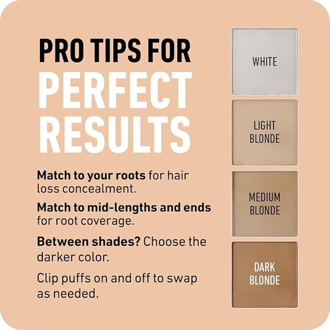 BOLDIFY Hairline Powder Color Sample Kit - Root Touch Up Hair Color for Gray Coverage - Bald Spot Concealing Hair Powder for Women & Men - 24-Hour Stain-Proof - Lighter Blondes