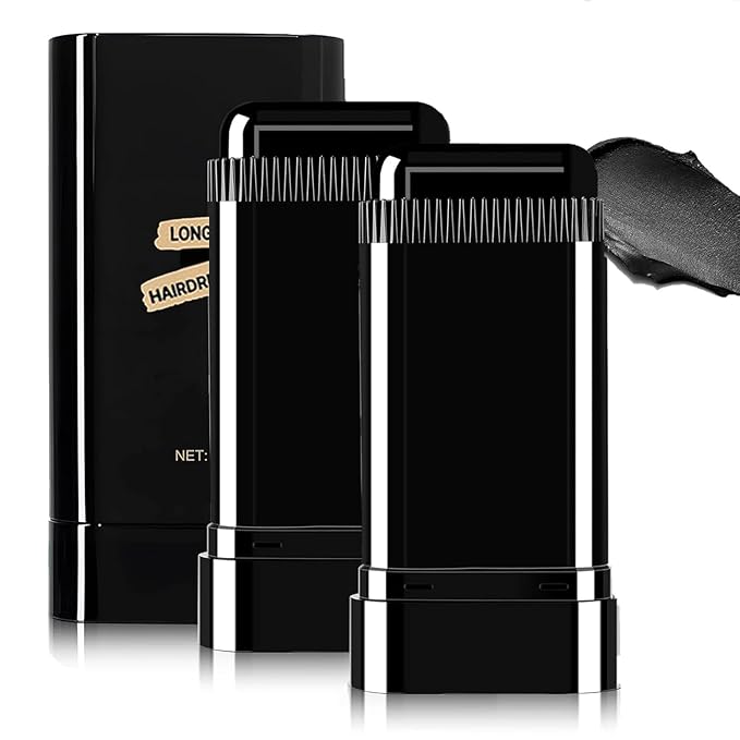 2Pack Safe and Convenient Comb Hair Dye, Portable Hair Dye Comb For Gray Hair Coverage, Waterproof and Sweat-Proof, 2 in 1 Instant Dye, for Women & Men(BLACK)