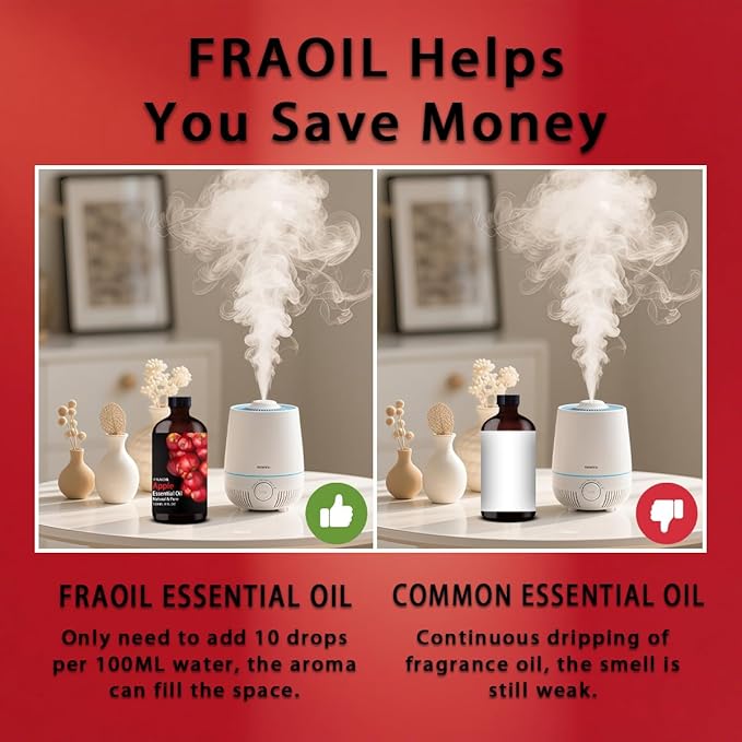 Apple Essential Oil, Apple Oil 4 Fl Oz 120ML for Diffuser Humidifier Yoga Cleaning DIY Candle Soap Making Perfume Gift for Women Essential Oils