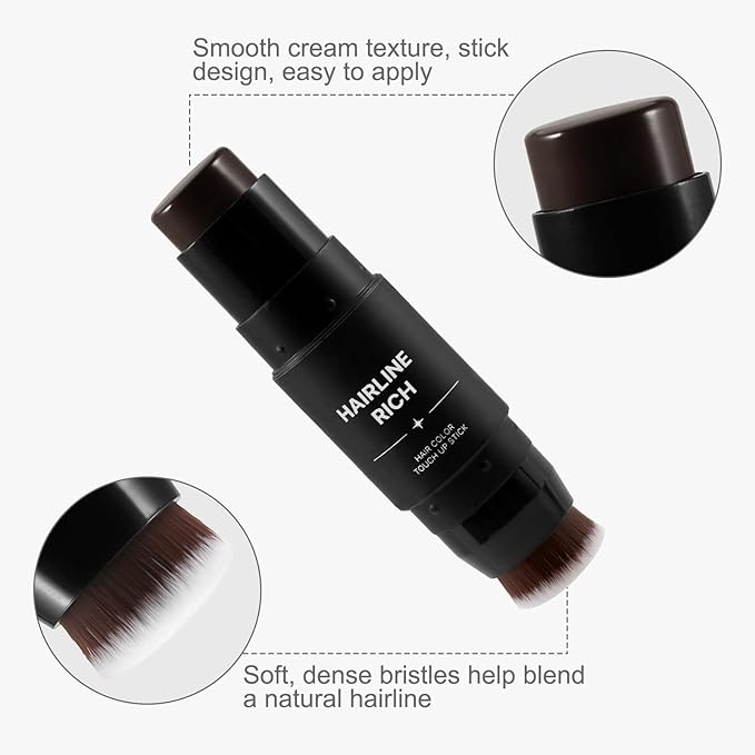 Root Touch Up Hair Color Shadow Powder, Gray Hair Cover Up Hairline Powder for Women, Double Head Cover Blond With Sponge & Brush, Waterproof Hairline Concealer