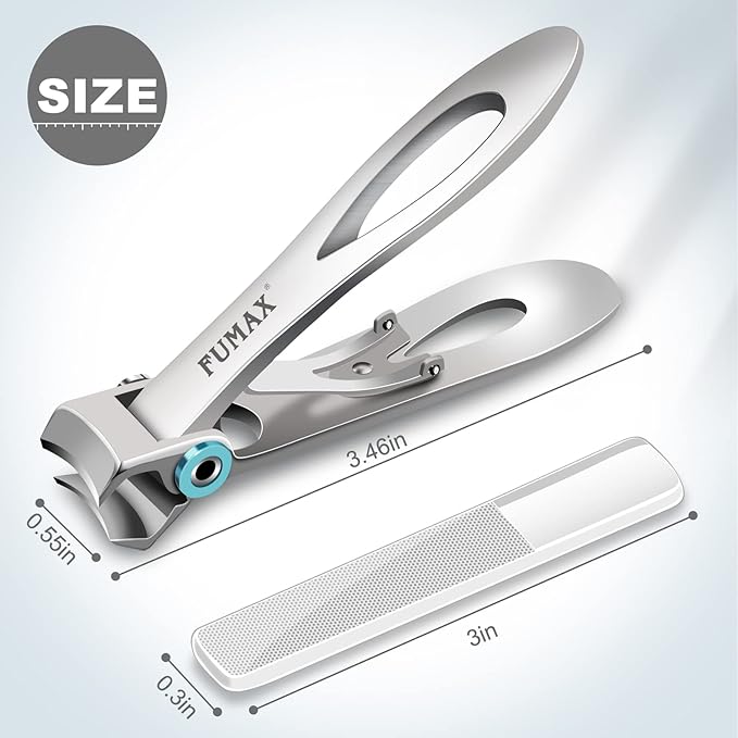 Toenail Clippers for Seniors Thick Toenails, Heavy Duty Nail Clippers for Men with 15mm Wide Jaw Opening, Large Toe Nail Clippers with Long Handle for Thick Nails Gift for Men Dad Him