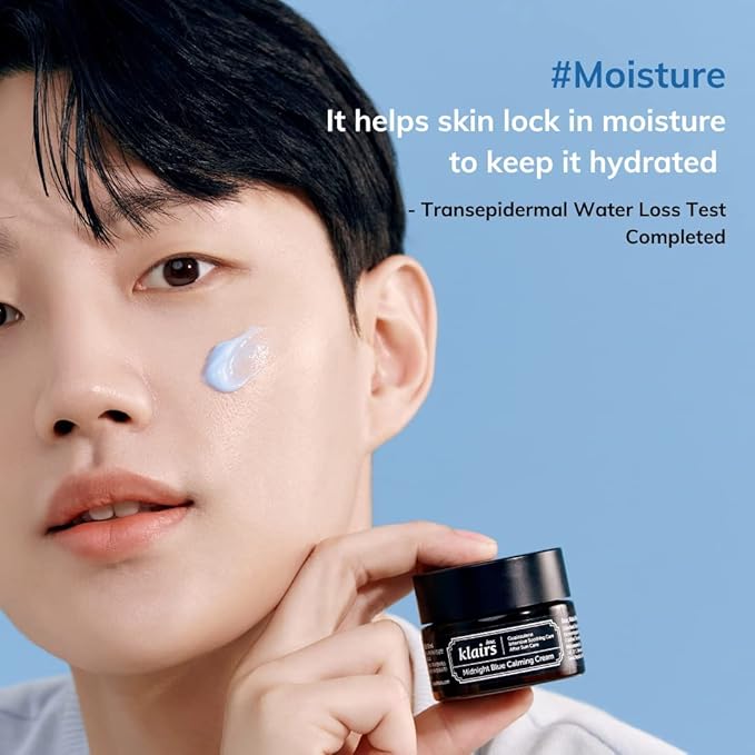 DearKlairs Midnight Blue Calming Cream, Soothing, Redness Relief Moisturizer, Hydrating, Fast Absorbing, Light Texture for Easy Use, Sensitive Skin Friendly 0.7 Oz (Pack of 1)