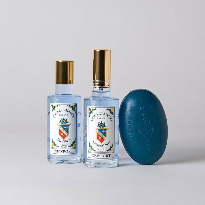 Caswell-Massey Newport Cologne Spray, Scents of Sandalwood, Cedar & Citrus, Fragrance For Men, Made In The USA, 3 Oz