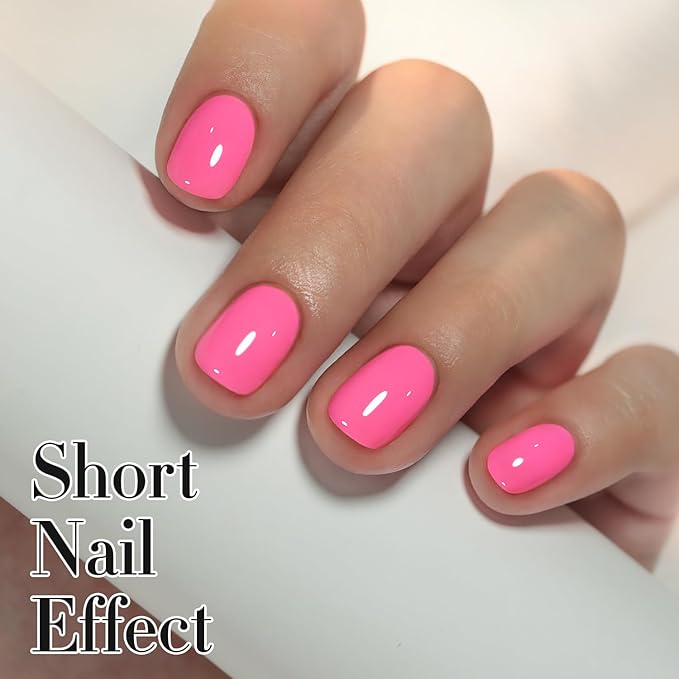 Double Rhythm 15ML Pink Gel Polish Pure Sheer Same Color Same Bottle Soak Off Gel Polish Nail Art Manicure Salon DIY at Home for Women (Pink Pale-A1040)