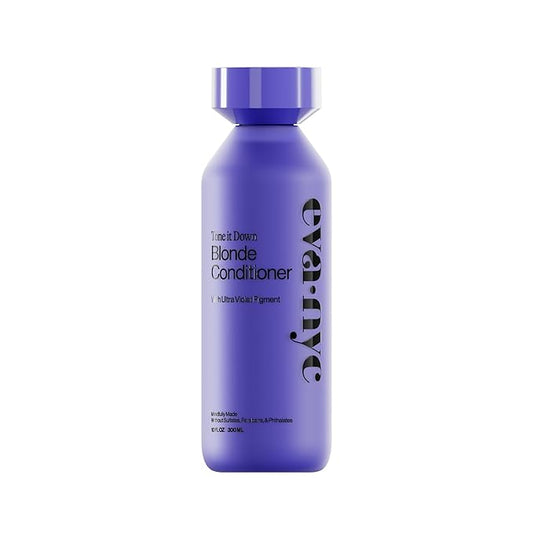 Eva NYC Purple Conditioner for Toning Blonde Hair - Anti-Brass Formula for Blonde, Gray + Lightened Hair - Adds Shine, Softens + Deep Conditions for Salon Fresh Results - Ginger Rose Scent - 10 fl oz