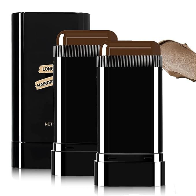 2Pack Safe and Convenient Comb Hair Dye, Portable Hair Dye Comb For Gray Hair Coverage, Waterproof and Sweat-Proof, 2 in 1 Instant Dye, for Women & Men (BROWNISH BLACK)