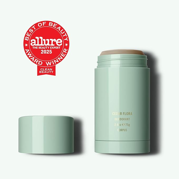 CORPUS - Natural Deodorant Stick For Sensitive Skin | Aluminium + Baking Soda Free | Unisex, Non-Toxic, Made In The USA (Cedar Flora)