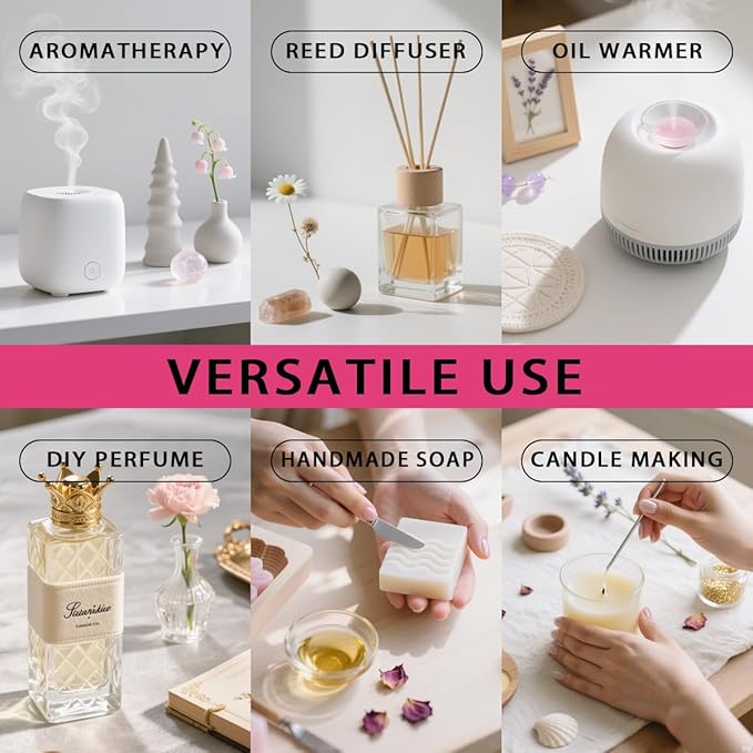 Geranium Essential Oil, Geranium Oil 16 Fl Oz 480 ML for Diffuser Humidifier Yoga Cleaning DIY Candle Soap Making Perfume Gift for Women Essential Oils