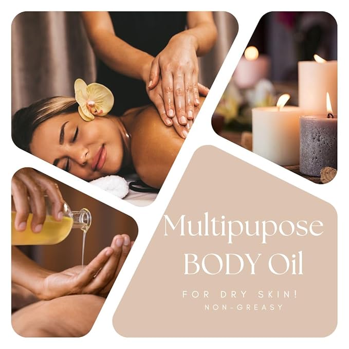 PrideandBeauty After Shower Oil. Skin Hydrating Oil. Body Oil Scented. Body Oils For Women Dry Skin. (4 OUNCES, Berry Vanilla)