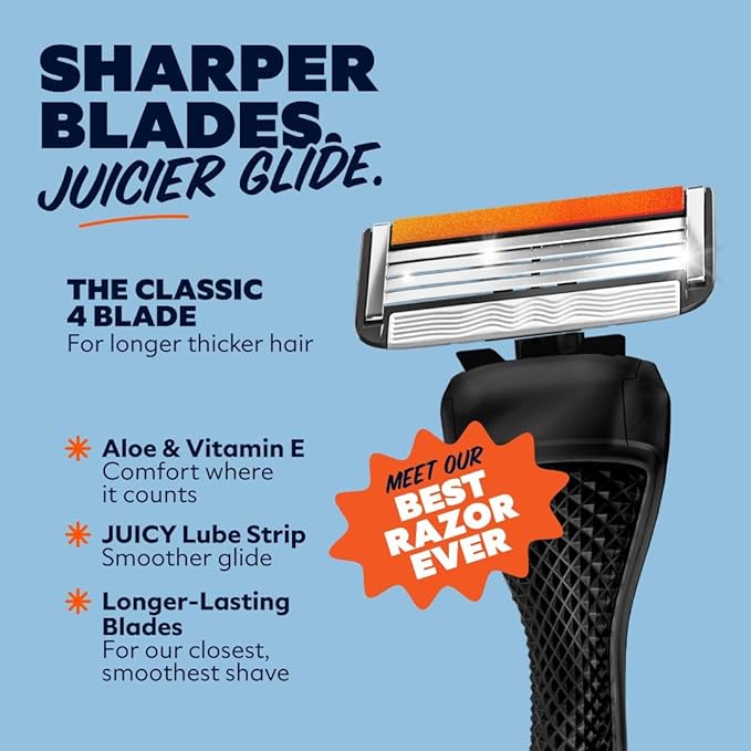 Dollar Shave Club | Travel Shave Set | 4 Swift Rinse Refill Cartridges, 1 Handle, 1 Razor Cover