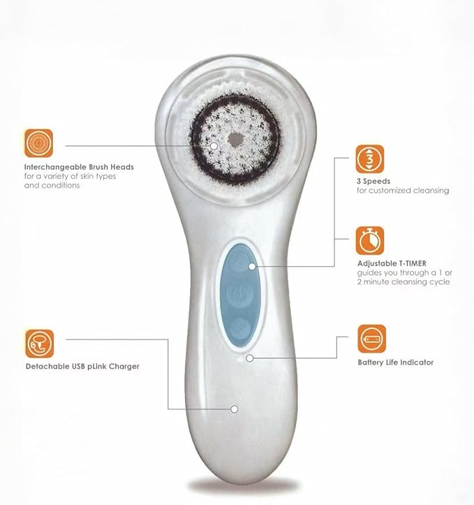 Clarisonic ARIA Sonic Facial Cleansing System, Electric Face Brush (White)