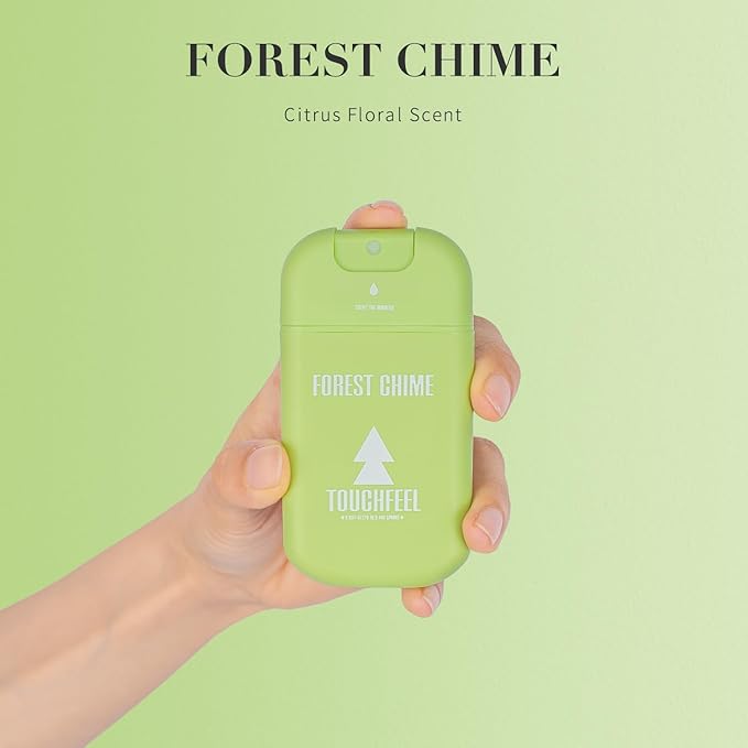 Power Mist Hand Sanitizer Spray, Scented Hydrating Hand Sanitizers Travel Size Refillable, Pocket Portable 3-Pack (Forest Chime) 0.93Fl Oz 460-Sprays Each