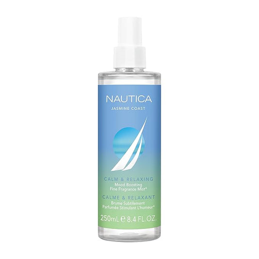 Nautica for Her Jasmine Coast Body Mist, 8.4 Fl Oz (Pack of 1), Notes of Pear, Jasmine, and Musk, Women's Fragrance, Long Lasting, Mood-Boosting Fragrance, Vegan Formula