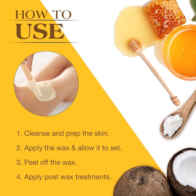 GiGi Coconut Honee Flex Hard Wax for Face & Body, Non-Strip Hair Removal Wax, Gentle for Sensitive to Normal Skin, 13 oz, 1 Pack