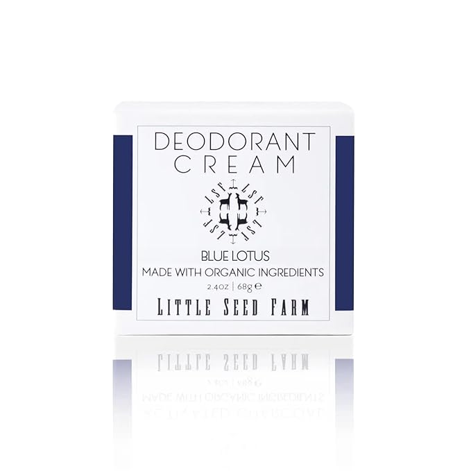 Little Seed Farm All Natural Deodorant Cream - Blue Lotus - Aluminum Free Deodorant for Women or Men, Net Wt. 2.4oz | 68g