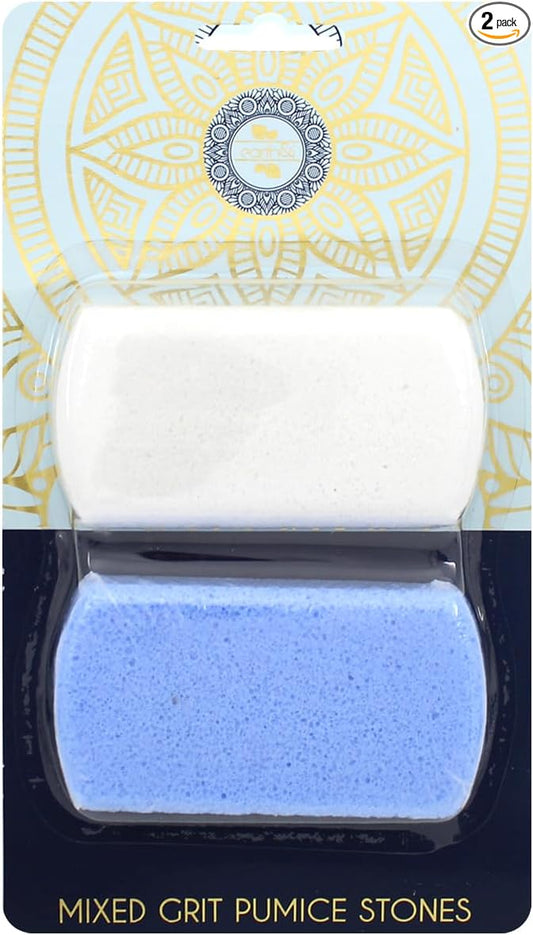 Earth & I Foot Stone Pumice 2 Grits, Heel Exfoliator for Feet, Pumice Stone Feet, Heel Scrubber, Pedicure Callus Remover, Pumice Sponge for Feet, Feet Scrubber, Feet Dead Skin Remover, Foot File 2ct