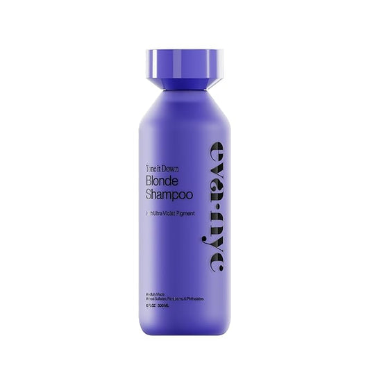 Eva NYC Purple Shampoo for Toning Blonde Hair - Gentle Formula for Blonde, Gray + Lightened Hair - Adds Shine + Softens - Anti-Brass Formula for Salon Fresh Results - Ginger Rose Scent - 10 fl oz