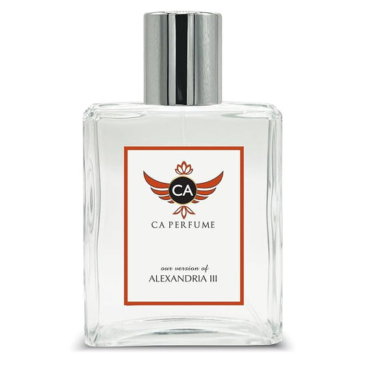 CA Perfume Impression of Alexandria III for Women and Men Eau De Parfum Amber Floral Scent Long Lasting Unisex Fragrance Signature Scent for Day and Night Wear 3.4 Fl Oz 100ml