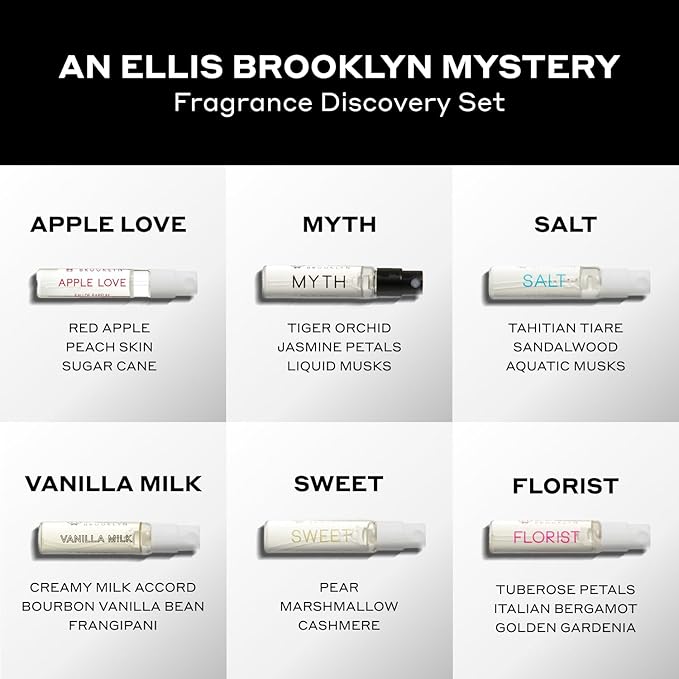 Ellis Brooklyn MYSTERY Fragrance Discovery Set - Eau De Parfum for Women Sample Perfume Set, Perfumes for Women, Clean, Long Lasting Perfume