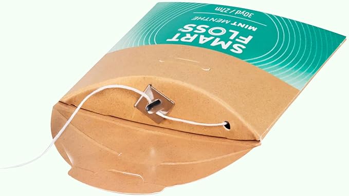 drTung's Smart Floss Mint for Teeth - Natural Expanding Dental Floss, Gentle on Tooth & Gums, Expands & Glides, PTFE & PFAS Free, Certified Organic Mint Essential Oils - Pack of 2