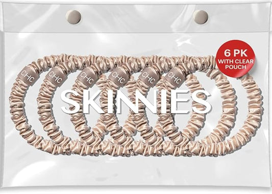 SUNDAYSILKS™ Luxurious Mulberry Silk Scrunchies for Women & Girls | No-Slip, Silky Hair Ties for Natural, Curly, Thin or Thick Hair | Gentle Hold for Ponytails & Sleep | Mini to Large Sizes [6 Pack]