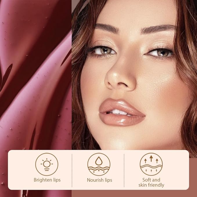 2Pcs Matte Lip Stain Peel Off Lip liner with Tweezer, Peel Off Lip Stain, Long Lasting Waterproof Lipstick Lip Gloss Tattoo, Transfer-proof for All Skin Types (0.24 fl oz-02#+03#)