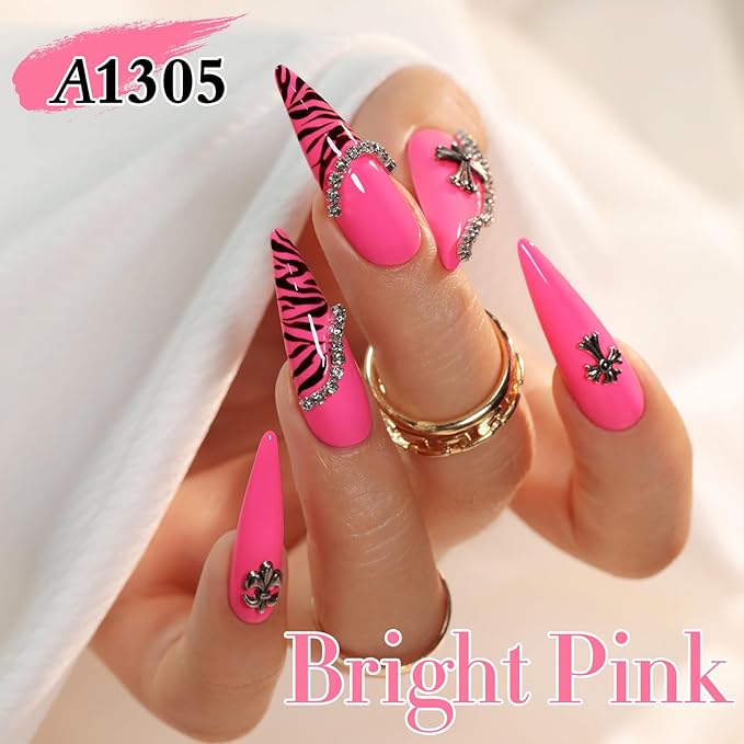 Double Rhythm 15ML Pink Gel Polish Pure Sheer Same Color Same Bottle Soak Off Gel Polish Nail Art Manicure Salon DIY at Home for Women (Pink Pale-A1040)