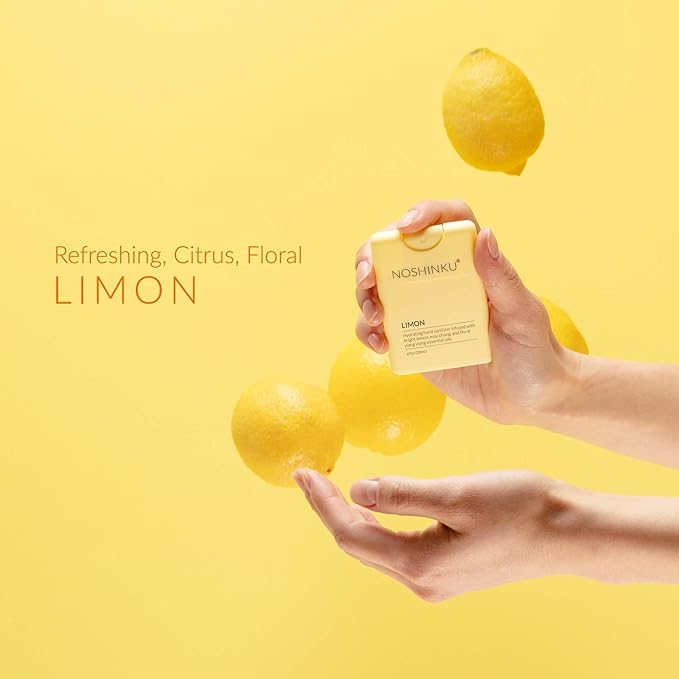 Noshinku - Refillable Hand Sanitizer Discovery Deux 4-Pack, Travel Size Sprayer, Hydrating Botanical Mist, Natural Ingredients, All Natural Fragrances, Sugarcane Derived Alcohol, No Parabens, No Dyes