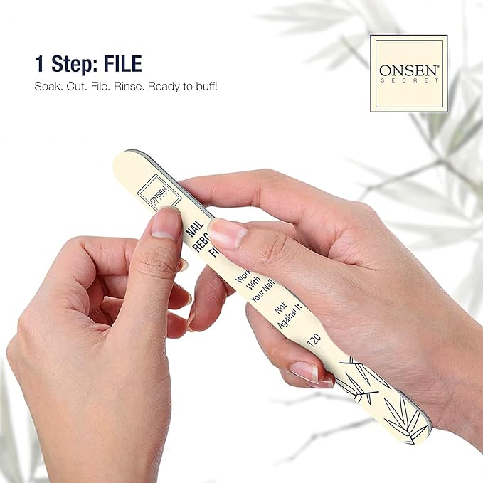 Onsen Secret Advance Rescue Nail Kit - Strengthening Nail Oil & Serum with Hand & Cuticle Rescue Cream - Tsubaki, Shea Butter, Jojoba - Hydrates, Repairs, and Restores