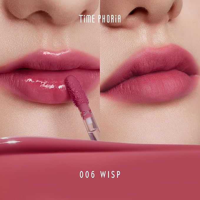 ALTERA BLURRING LIP TINT - Shine Lip Gloss to Soft Blurry Lip Matte Finish, Long-Lasting Lip Stain, Smooth and Blur lip lines, Watery-Velvet Feel, Hydrating & Non-Sticky (006 WISP)