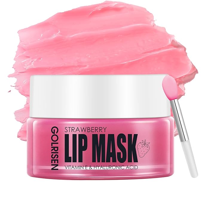 Lip Mask - Plump & Repair Dry Lips | Lip Mask Overnight - Infused with Hyaluronic Acid & Vitamin E | Hydrating Lip Sleeping Mask - Wake Up to Soft, Smooth Lips, 0.7 oz