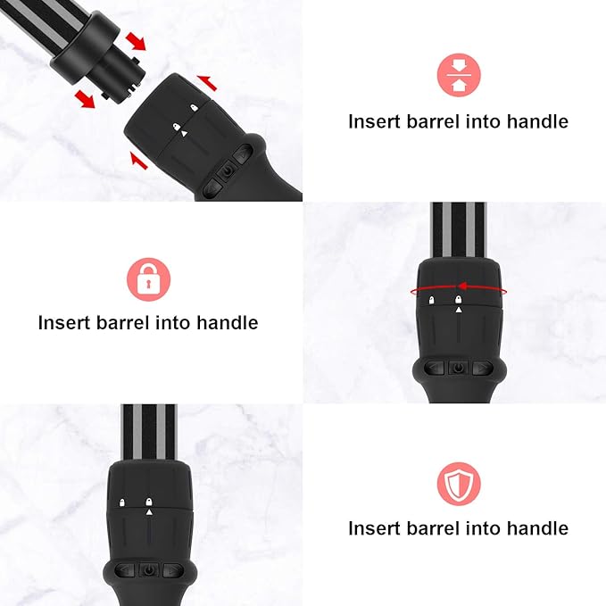 Curling Iron,PARWIN PRO BEAUTY 7 in 1 Curling Wand Set with 7 Interchangeable Barrels and Heat Protective Glove Auto Shut Off Dual Voltage