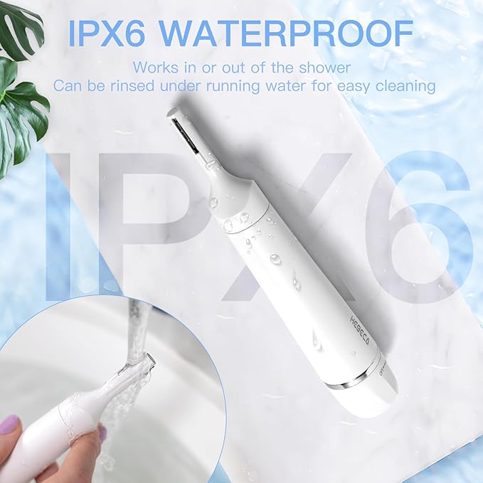 Nose Hair Trimmer for Women Men - Electric Rechargeable Facial Hair Remover for Ear Nose Eyebrow Trimmer, Portable Waterproof Eyebrow Trimmer White