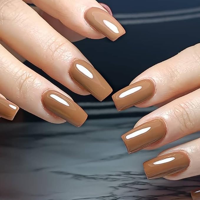 BORN PRETTY Brown Camel Gel Nail Polish Fall Winter Caramel Almond Brown Golor Gel Polish Soak Off Gel Polish Nail Art Design Manicure Salon DIY Home 15ML